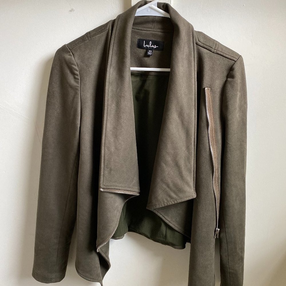 Lulu's Vegan Suede Moto Jacket